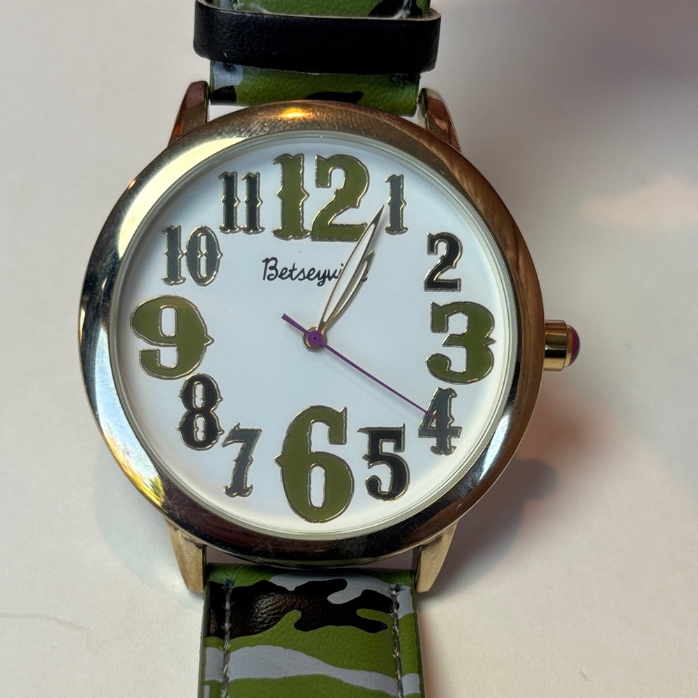Betsey Johnson Betsyville Camouflage Watch